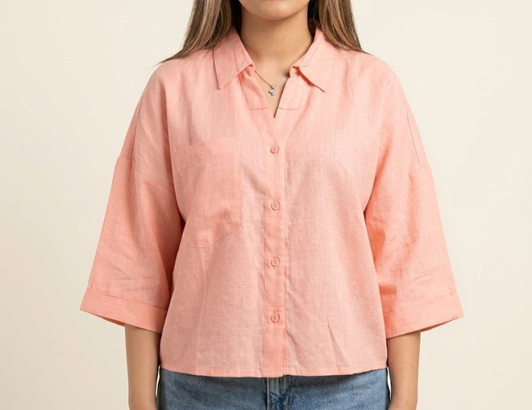 شومیز لینن H&M کد ۰۳۹